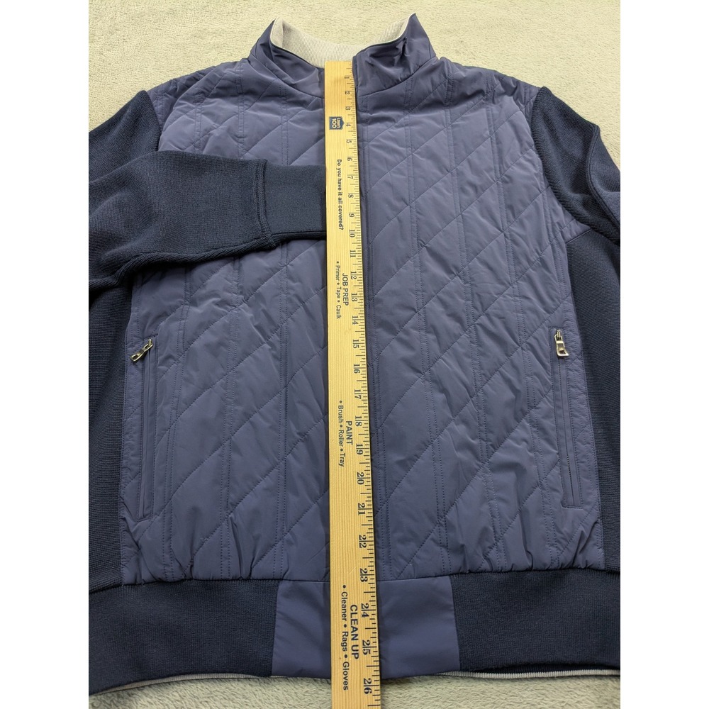 Peter Millar Crown Crafted Navy Quilted Wool Hybrid Jacket Mens XL New - Picture 8 of 14